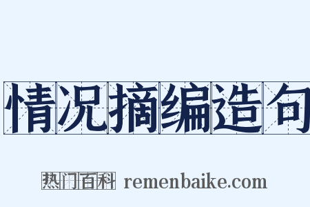 情况摘编造句是什么意思的图片